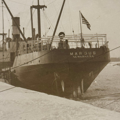 Vintage Boat Ship Photograph Nautical Antique Photo Newark USA