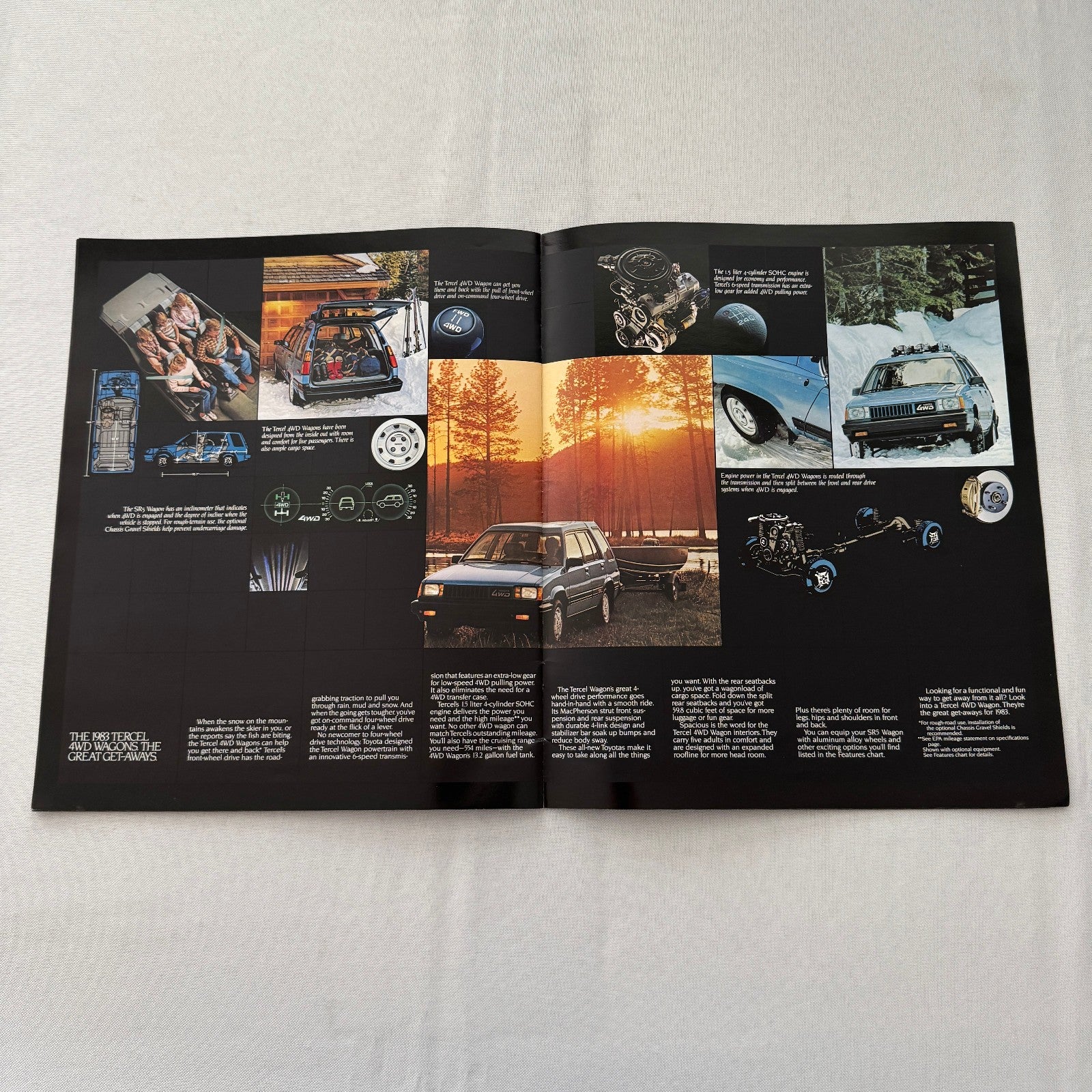 1983 Toyota Tercel Car Sales Brochure Catalog SR5 Wagon Liftback 4WD Vintage