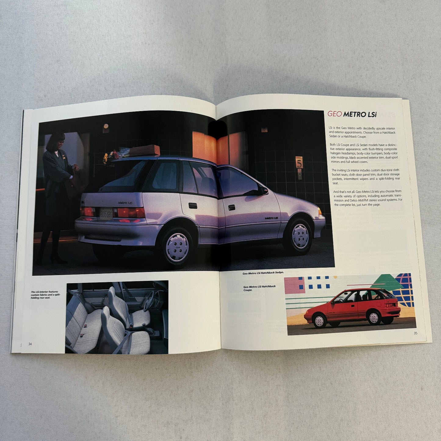 1990 Geo Car Sales Brochure Catalog Geo Metro Prizm Storm Tracker