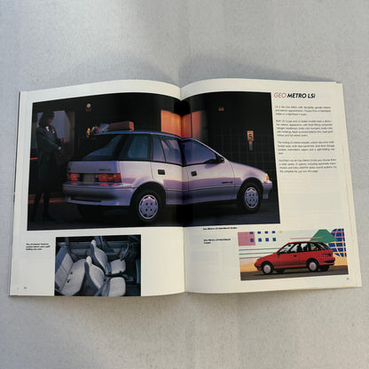 1990 Geo Car Sales Brochure Catalog Geo Metro Prizm Storm Tracker