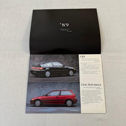 1989 Honda Sales Brochure Catalog CRX Civic Wagon Prelude Accord Coupe Canadian