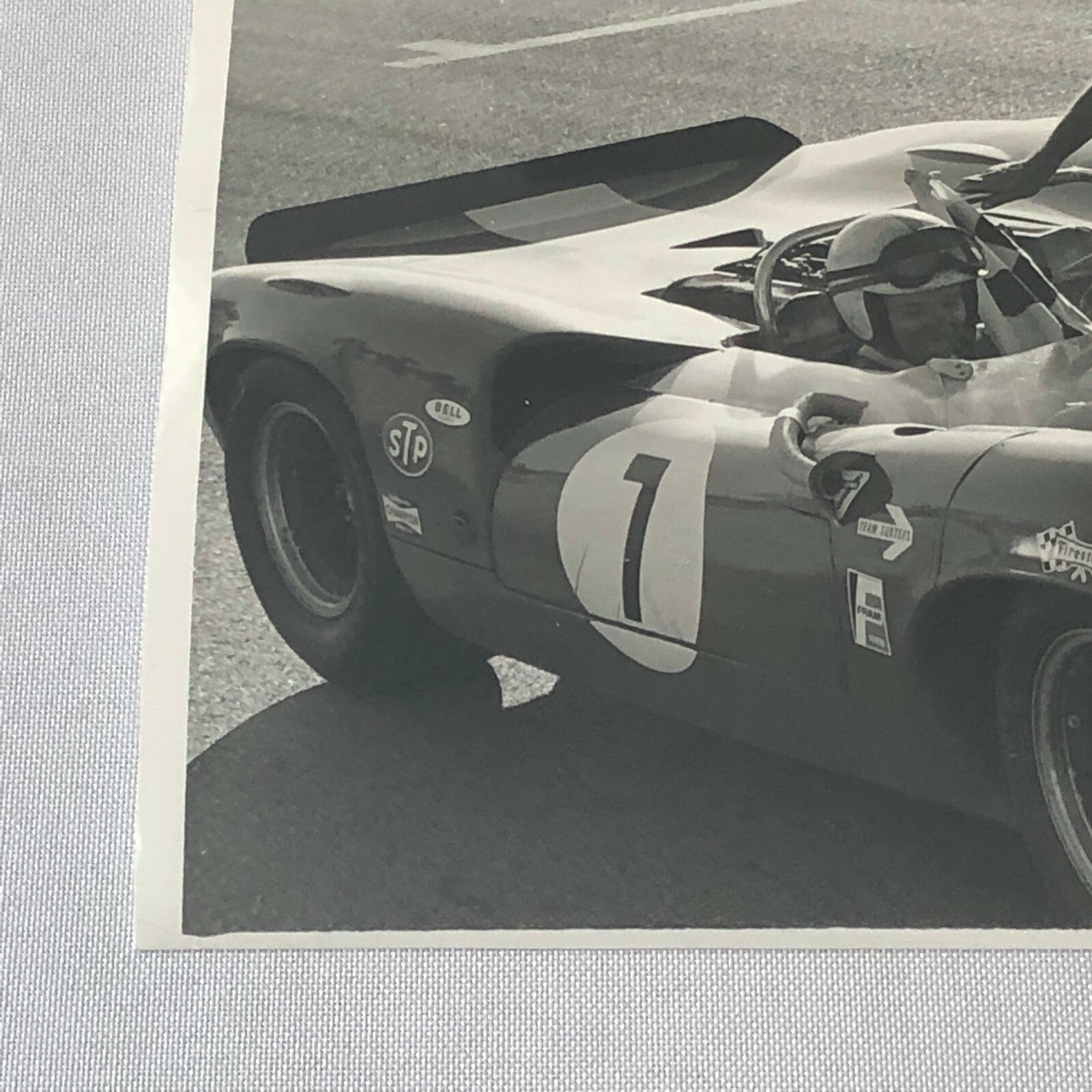 Vintage John Surtees Lola CanAm Racing Car Photo Photograph Bernard CAHIER 