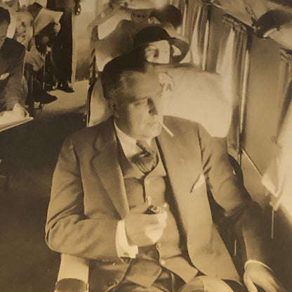 TWA Airline Airplane Passengers Smoking Plane Aircraft Vintage Photo Max Karant