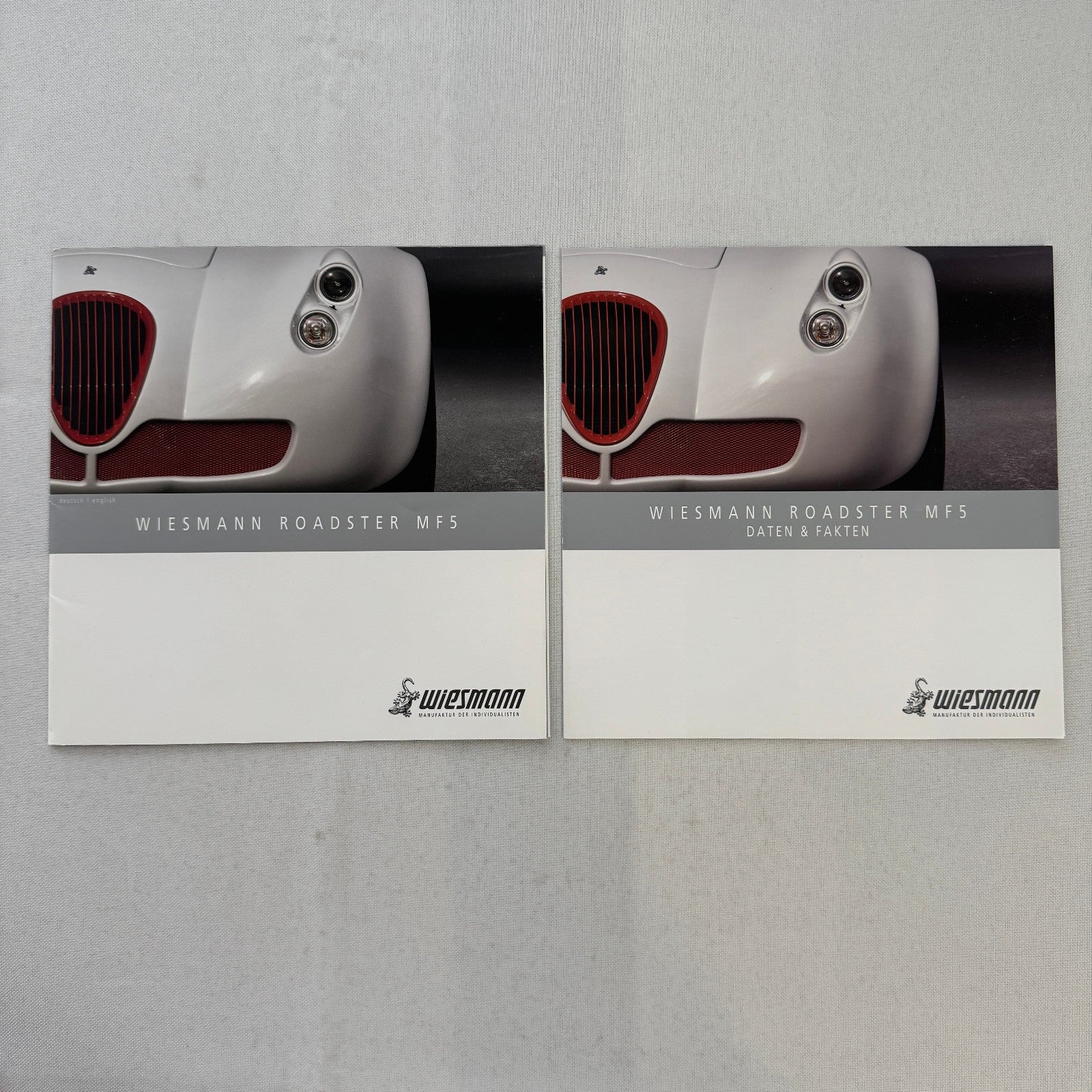 2009 Wiesmann Roadster MF5 Brochure Catalog Sports Car GERMAN Text