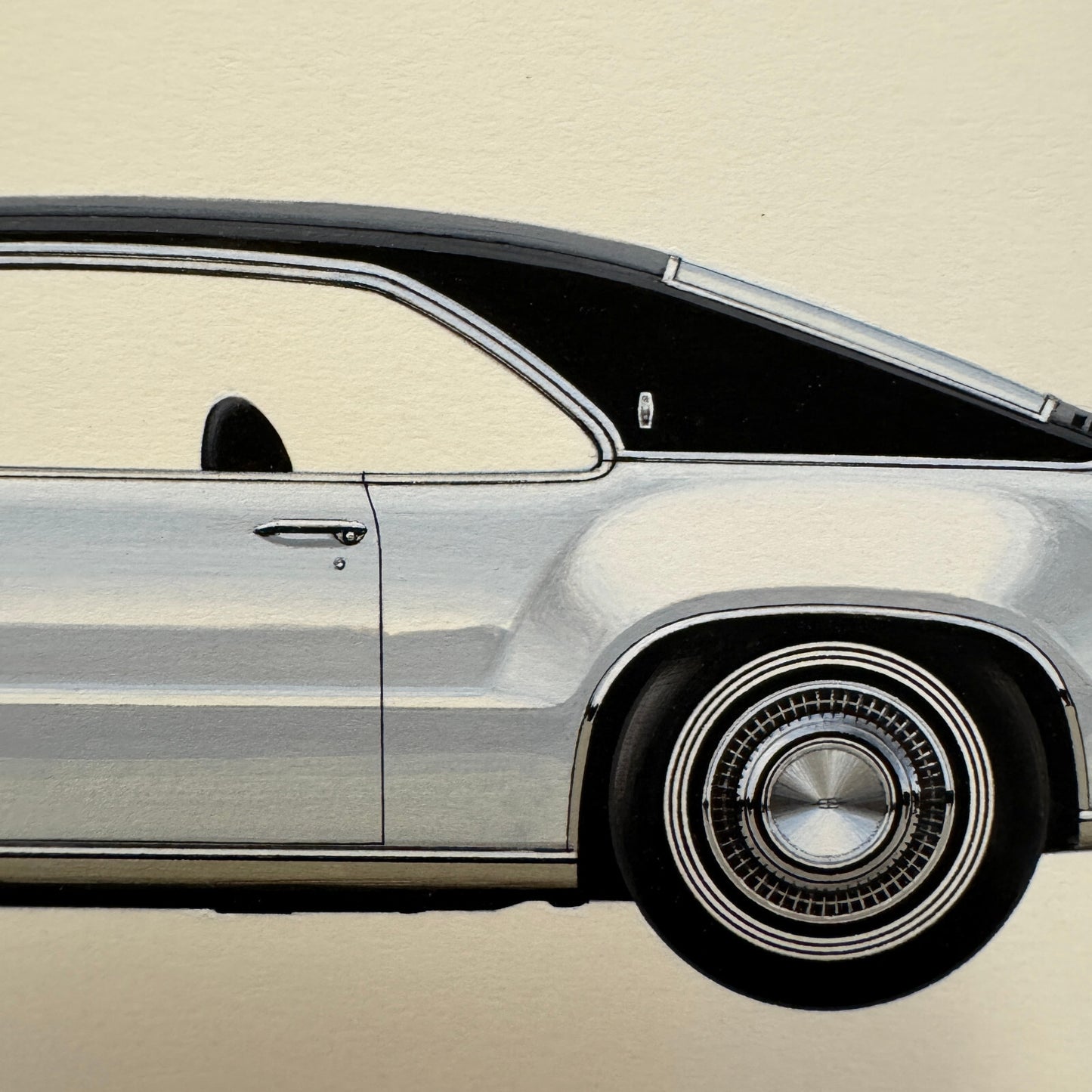 1970 Oldsmobile Toronado Car Illustration Art Drawing Hand Drawn Robert Preis