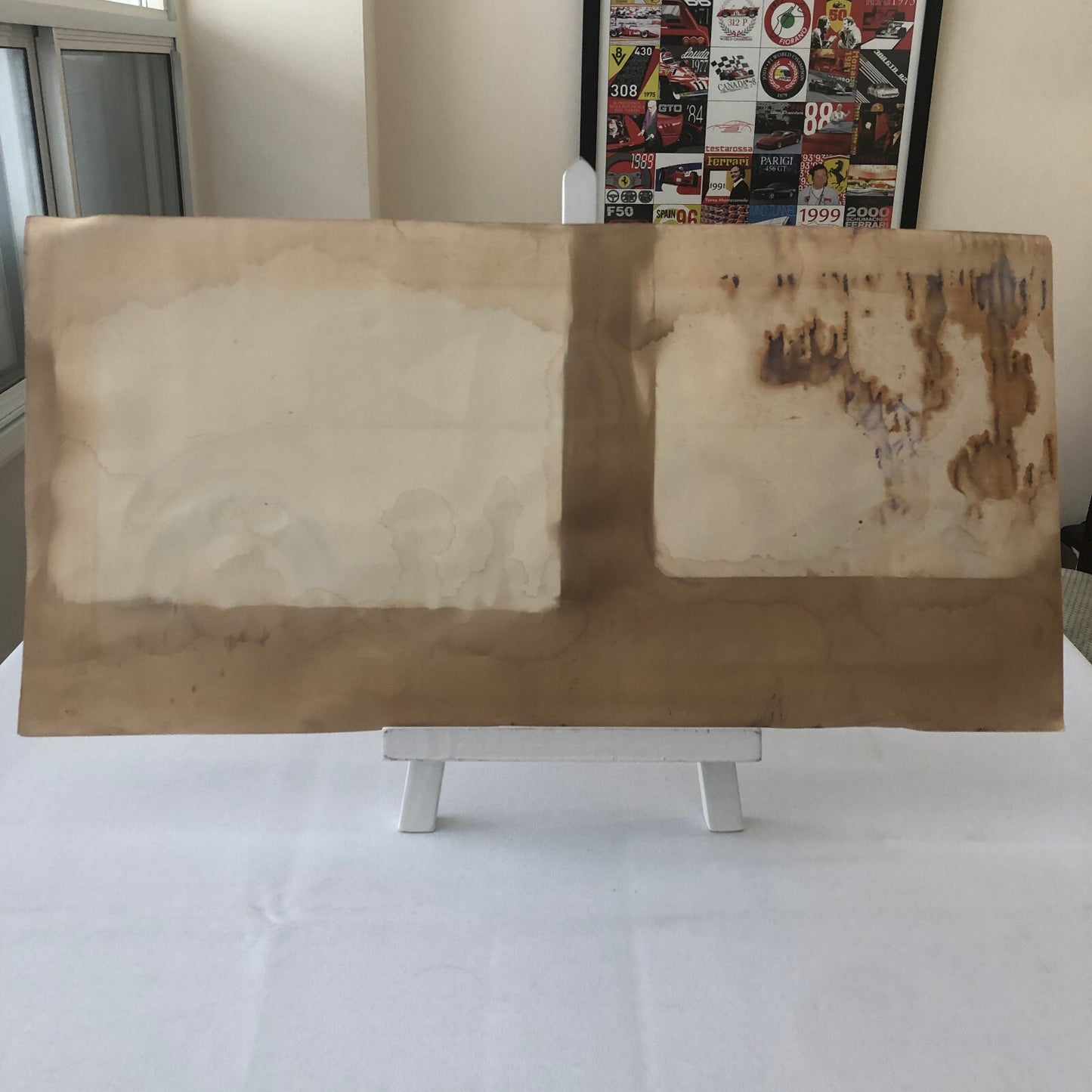 Antique Automobile Car Illustration Art Signed and Dated 1929