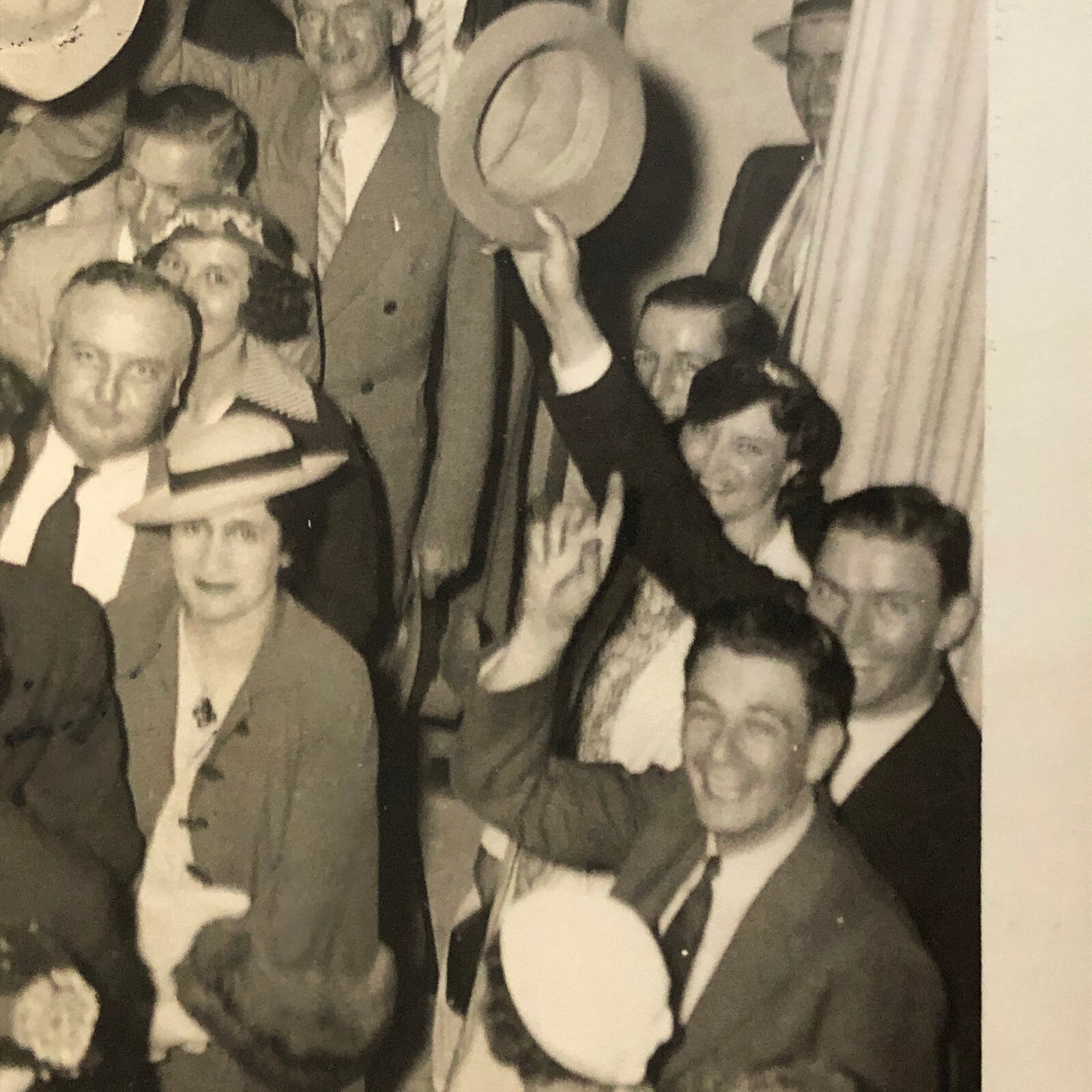 Press Photograph Photo Congress Members Cheering Session End 1934 Underwood