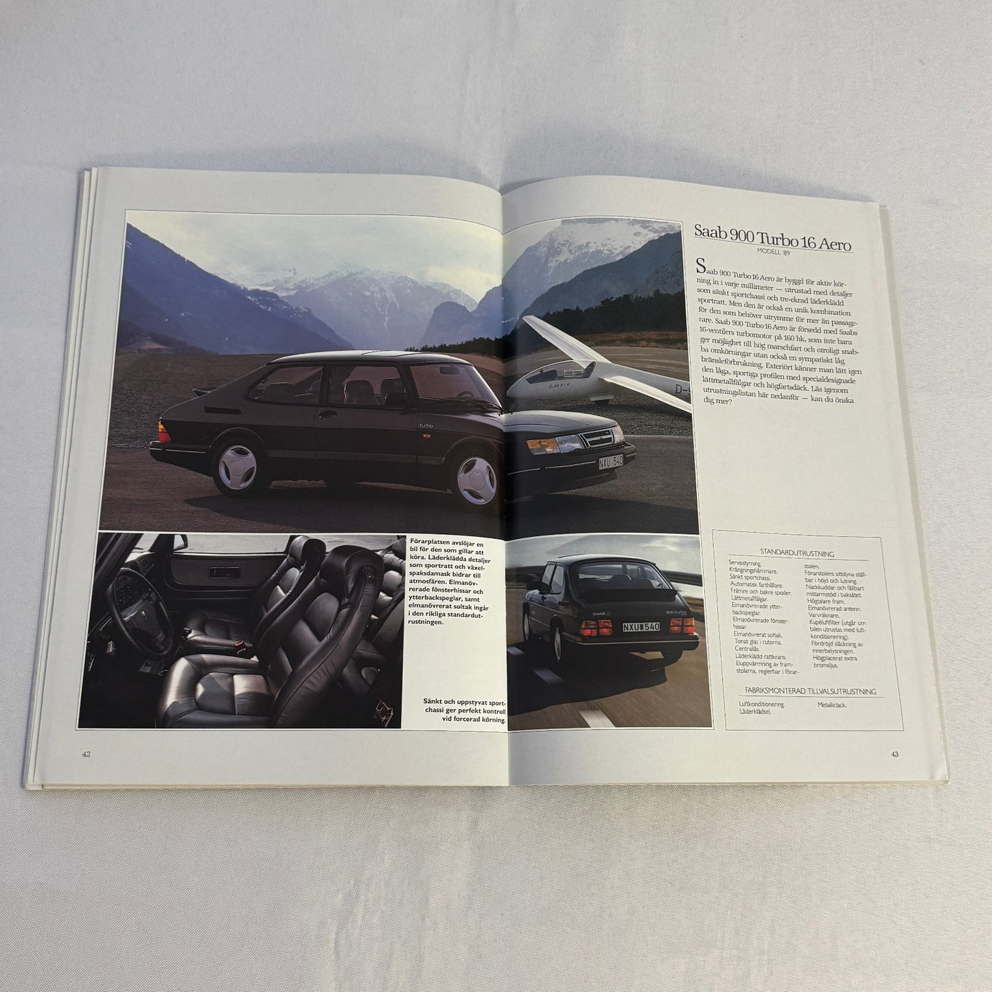 Vintage Saab 900 Car Sales Brochure Catalog 900 Cabriolet 900 Turbo 900i SWEDISH
