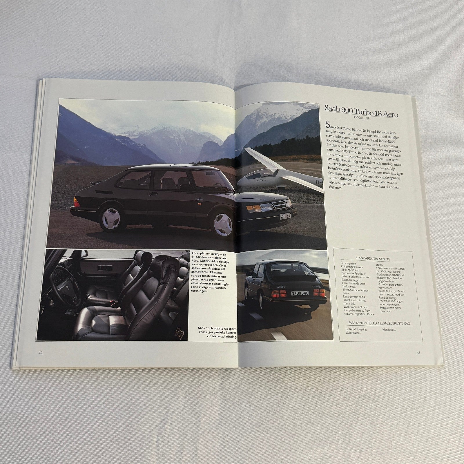 Vintage Saab 900 Car Sales Brochure Catalog 900 Cabriolet 900 Turbo 900i SWEDISH