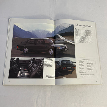 Vintage Saab 900 Car Sales Brochure Catalog 900 Cabriolet 900 Turbo 900i SWEDISH