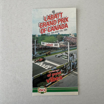 1984 Labatt Montreal Canadian Grand Prix F1 Formula One Press Kit Brochure