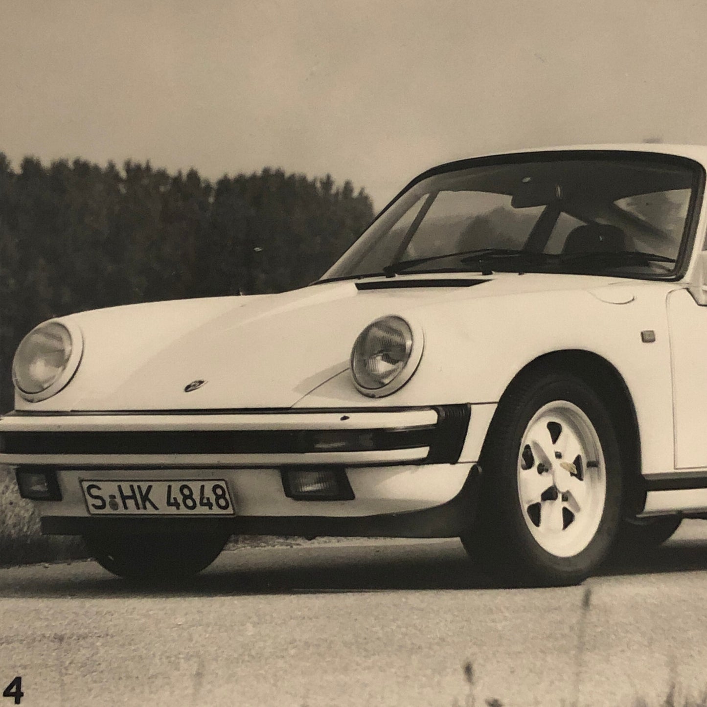 Vintage Porsche 911 Photo Photograph Print 1984 ?
