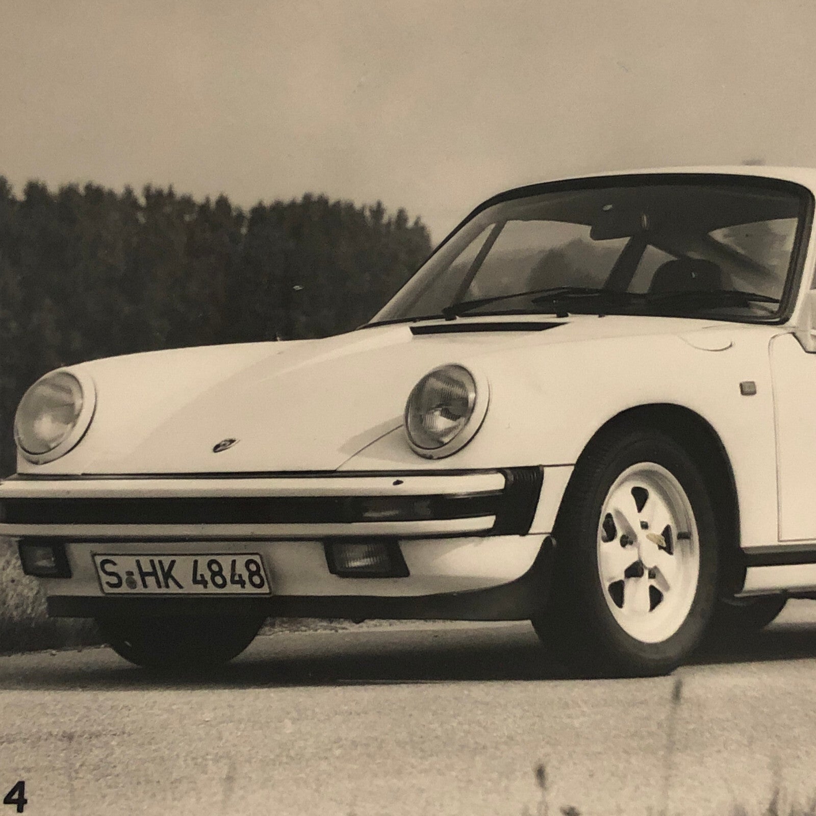 Vintage Porsche 911 Photo Photograph Print 1984 ?