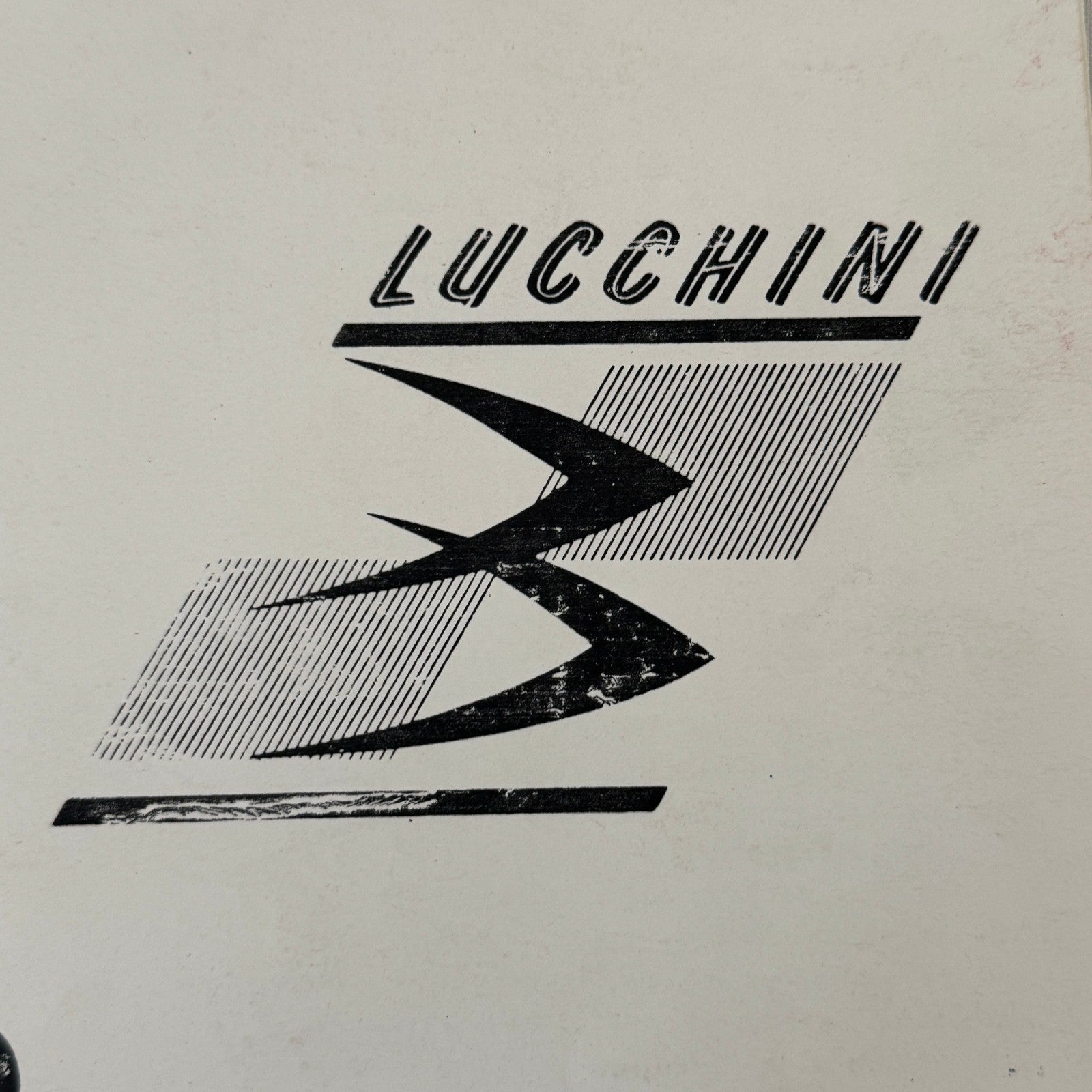 1983 Lucchini Racing Team Brochure Sport 1300 ITALIAN Text