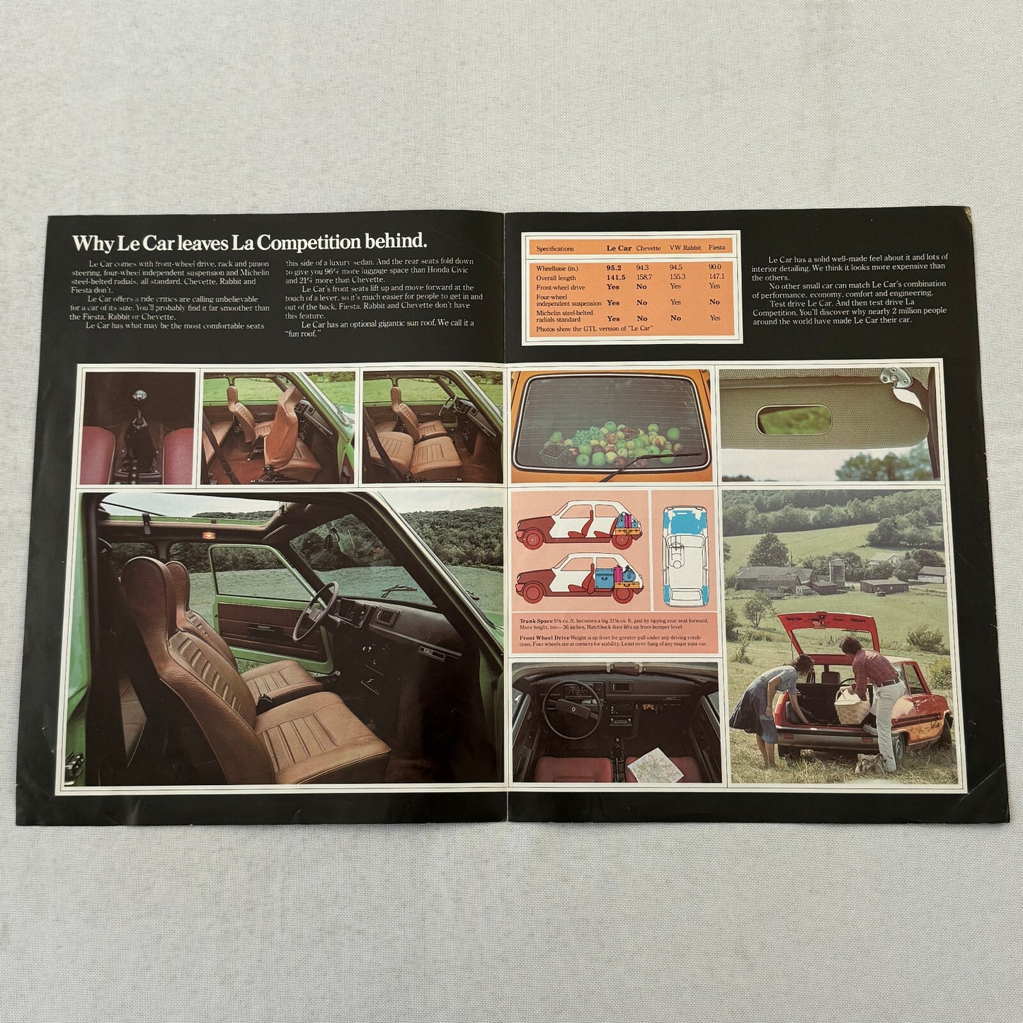 Renault LeCar Car Sales Brochure Catalog Vintage Advertising Canadian