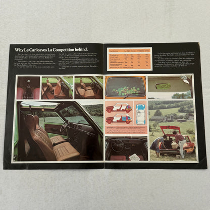Renault LeCar Car Sales Brochure Catalog Vintage Advertising Canadian