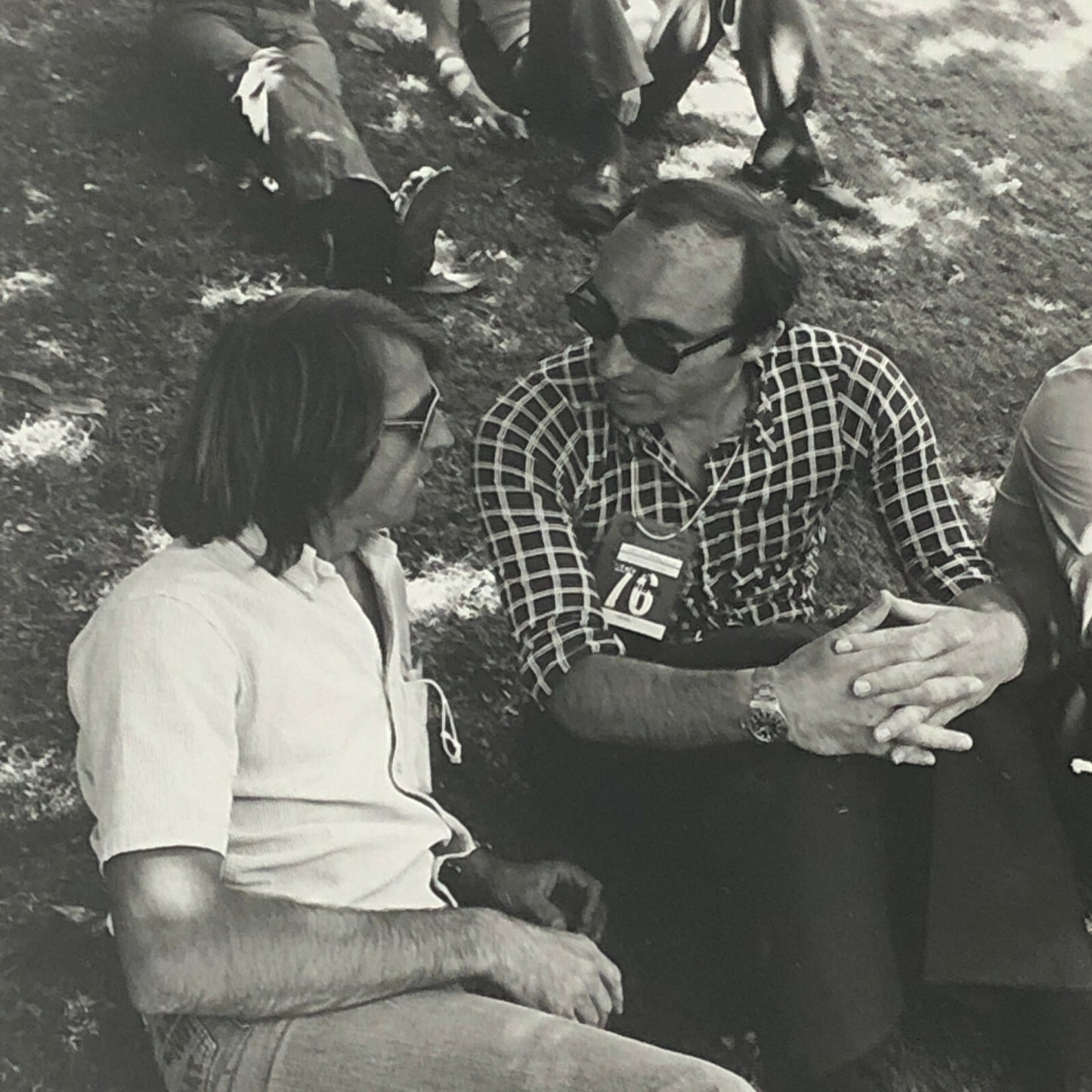 Vintage 1976 Formula 2 F2 Pau Grand Prix Racing Photo Ken Tyrrell Frank Williams