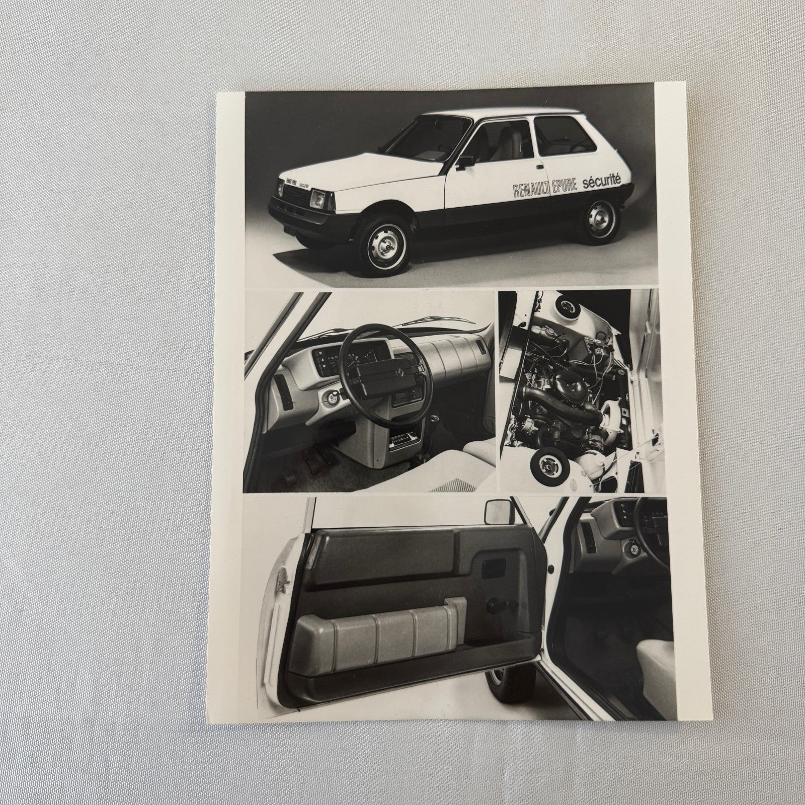 1980 Renault 5 Safety Testing Car Press Kit Brochure Photos Vintage GERMAN Text