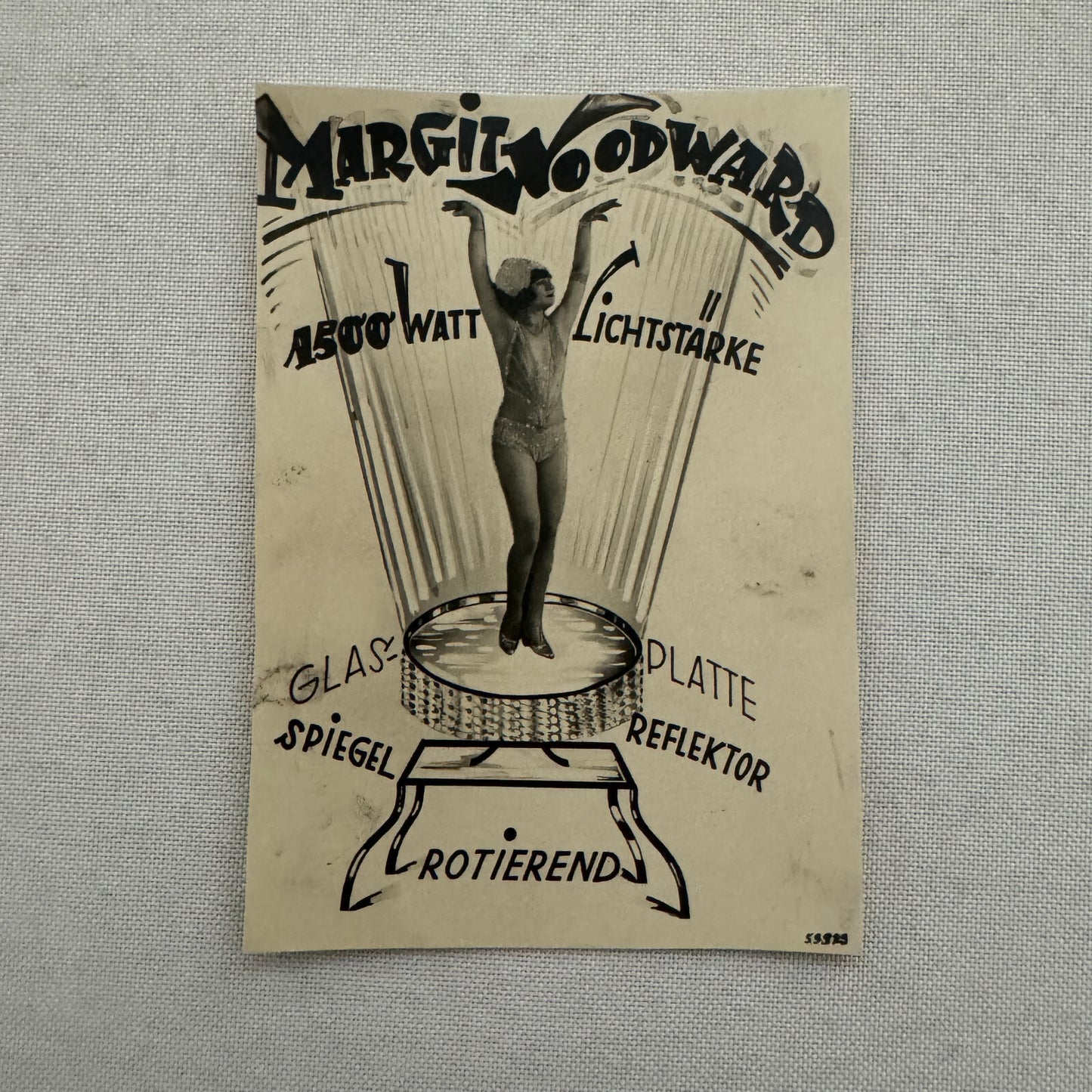 Vintage Circus Performer Postcard Post Card Acrobat Margit Woodward