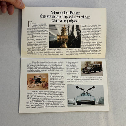 1981 Mercedes Benz Brochure Catalog 380 SLC 380SL 380 SL SEL 300SD 300TD 300D