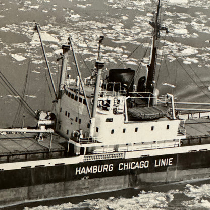 Vintage Ship Boat Photo Photograph Print SS Ophelia Hamburg Chicago Linie 1955