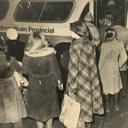 Vintage Bus Press Photo Photograph Print Montreal Metropolitan Provincial 