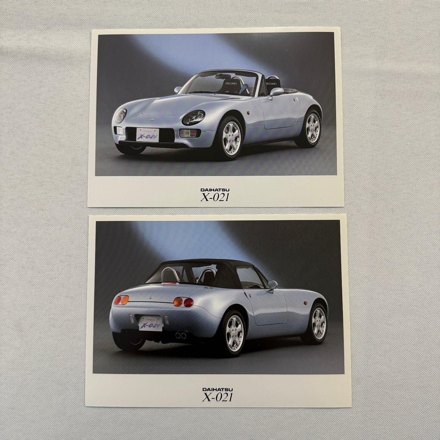 Daihatsu X-021 Roadster Concept Car Prototype Press Photo Photograph Lot 2x