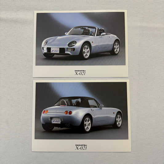 Daihatsu X-021 Roadster Concept Car Prototype Press Photo Photograph Lot 2x