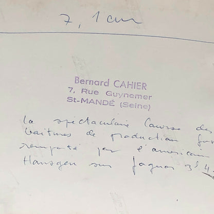 Vintage Jaguar 3.4 Racing Photo Photograph Walt Hansgen Bernard CAHIER 