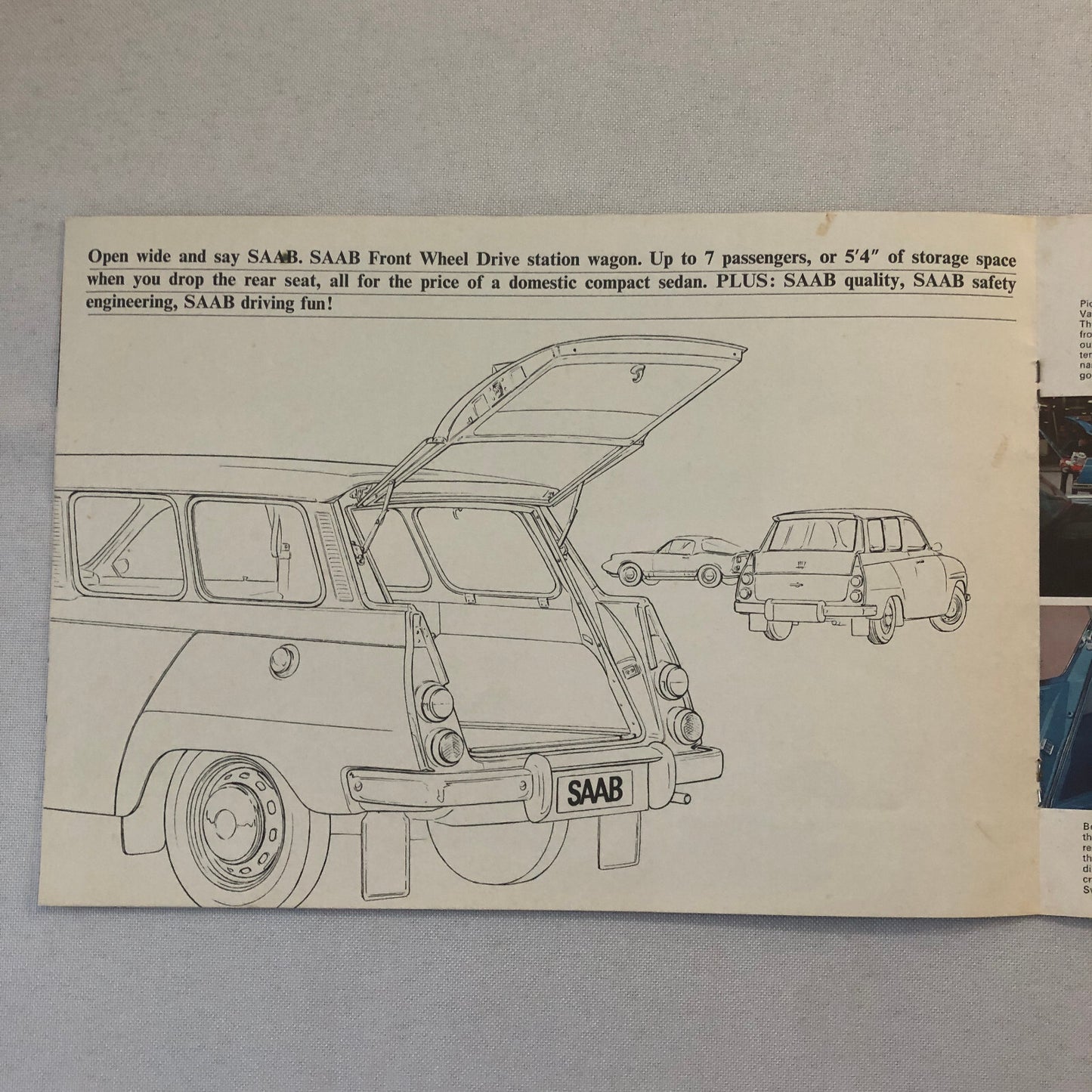 Vintage Saab Car Sales Brochure Catalog Sedan Station Wagon Monte Carlo 850