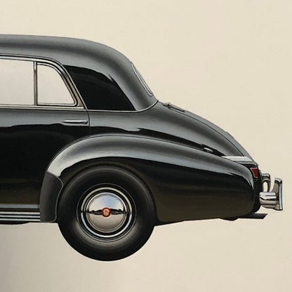 1939 Cadillac Sixty Special Fleetwood Car Illustration Art Drawing Hand Drawn
