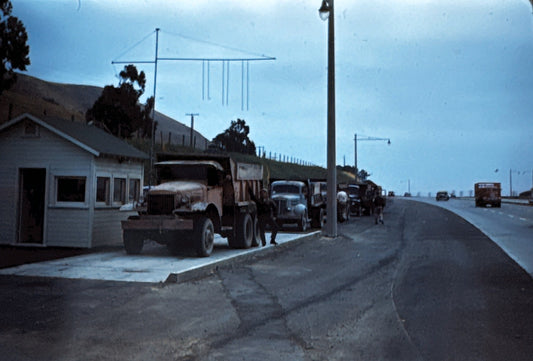 35mm Slide Vintage Image California Highway Construction Truck Trucks