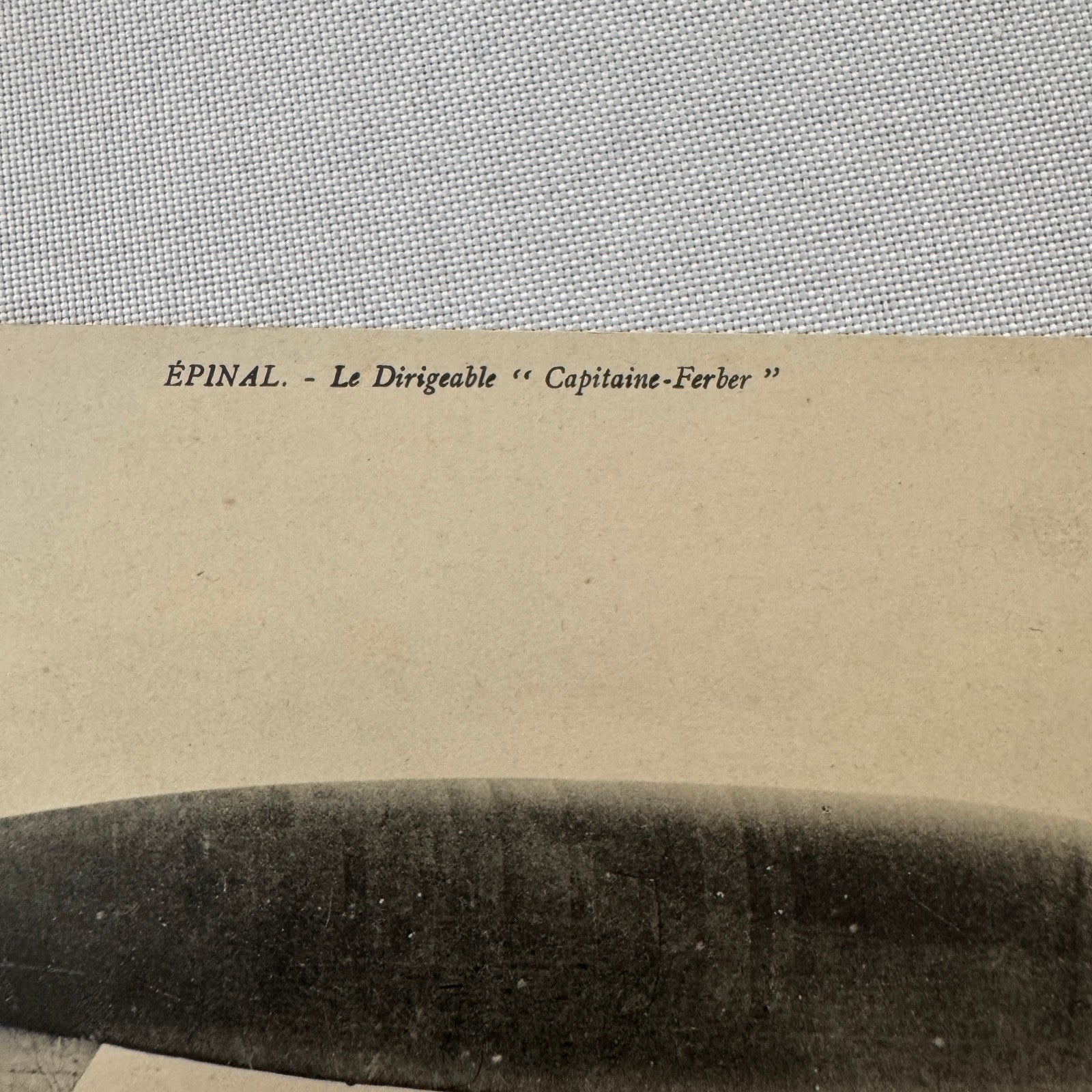 Vintage Zeppelin Airship Dirigible Postcard Post Card French Capitaine Ferber