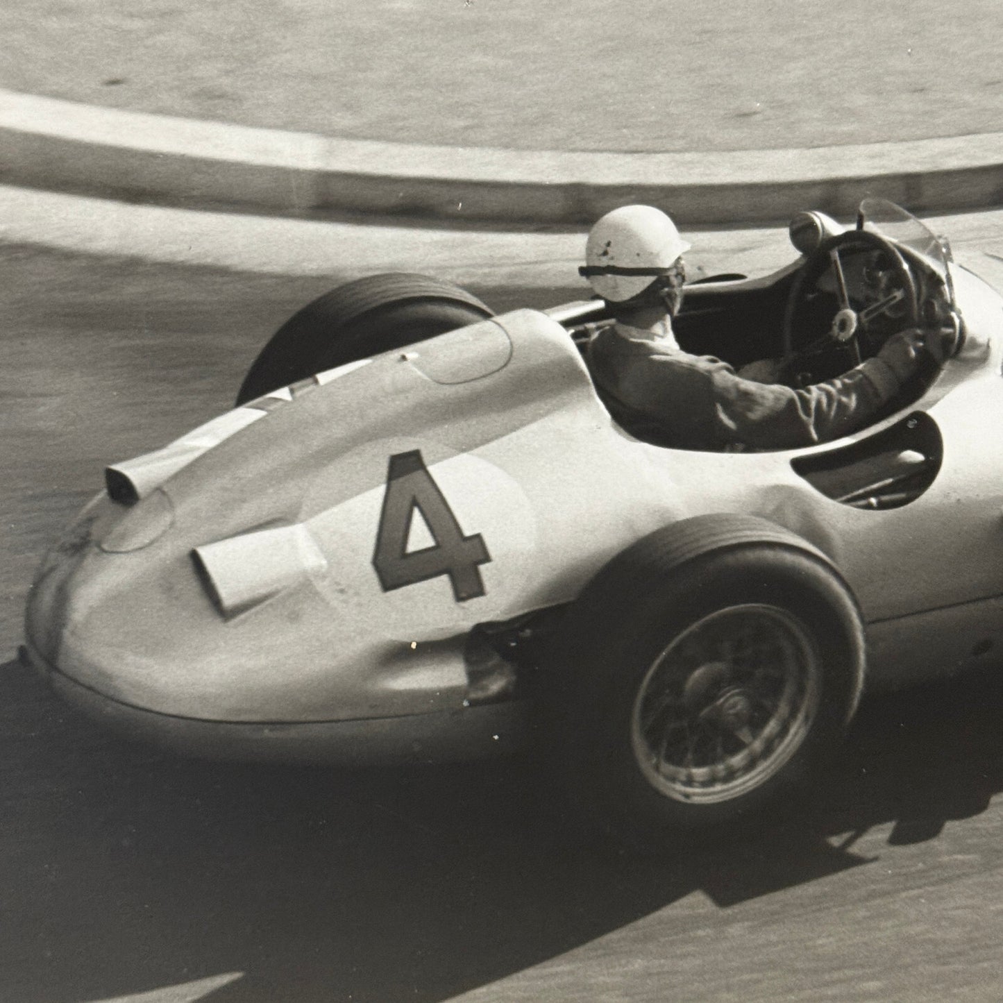 Mercedes W196 Racing Car 1955 Monaco Grand Prix Race Photo Photograph Modern