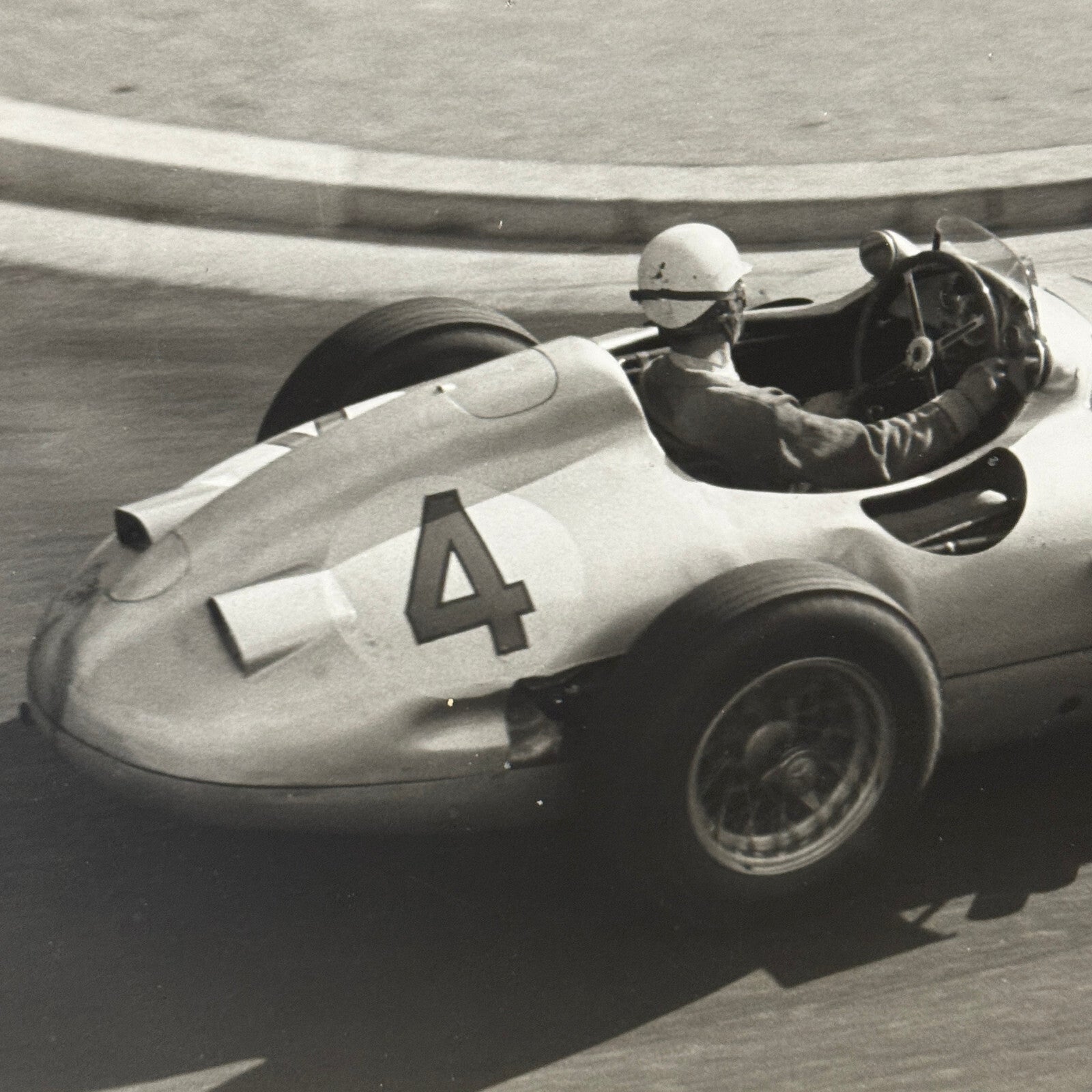 Mercedes W196 Racing Car 1955 Monaco Grand Prix Race Photo Photograph Modern