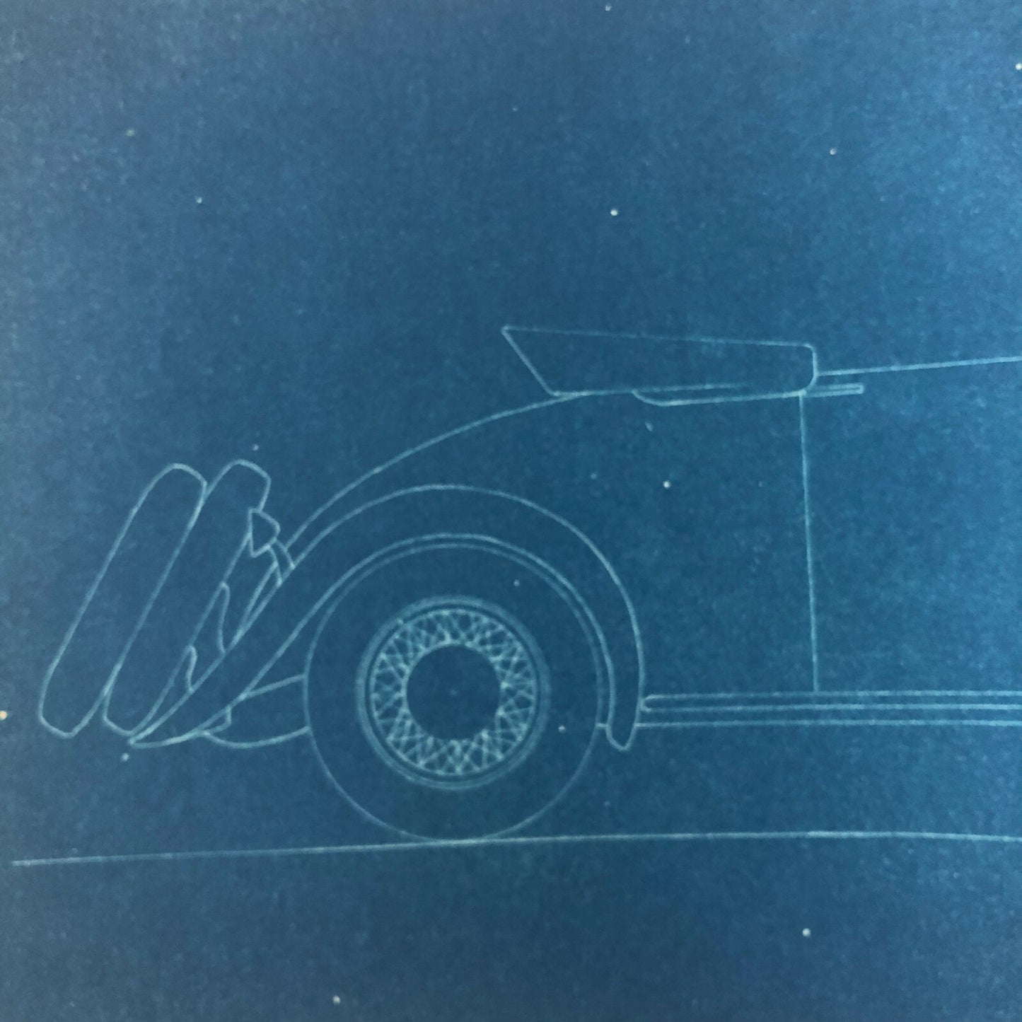 1930 Coachbuilder Car Design Blueprint Rendering Blue Print Coupe Cabriolet 