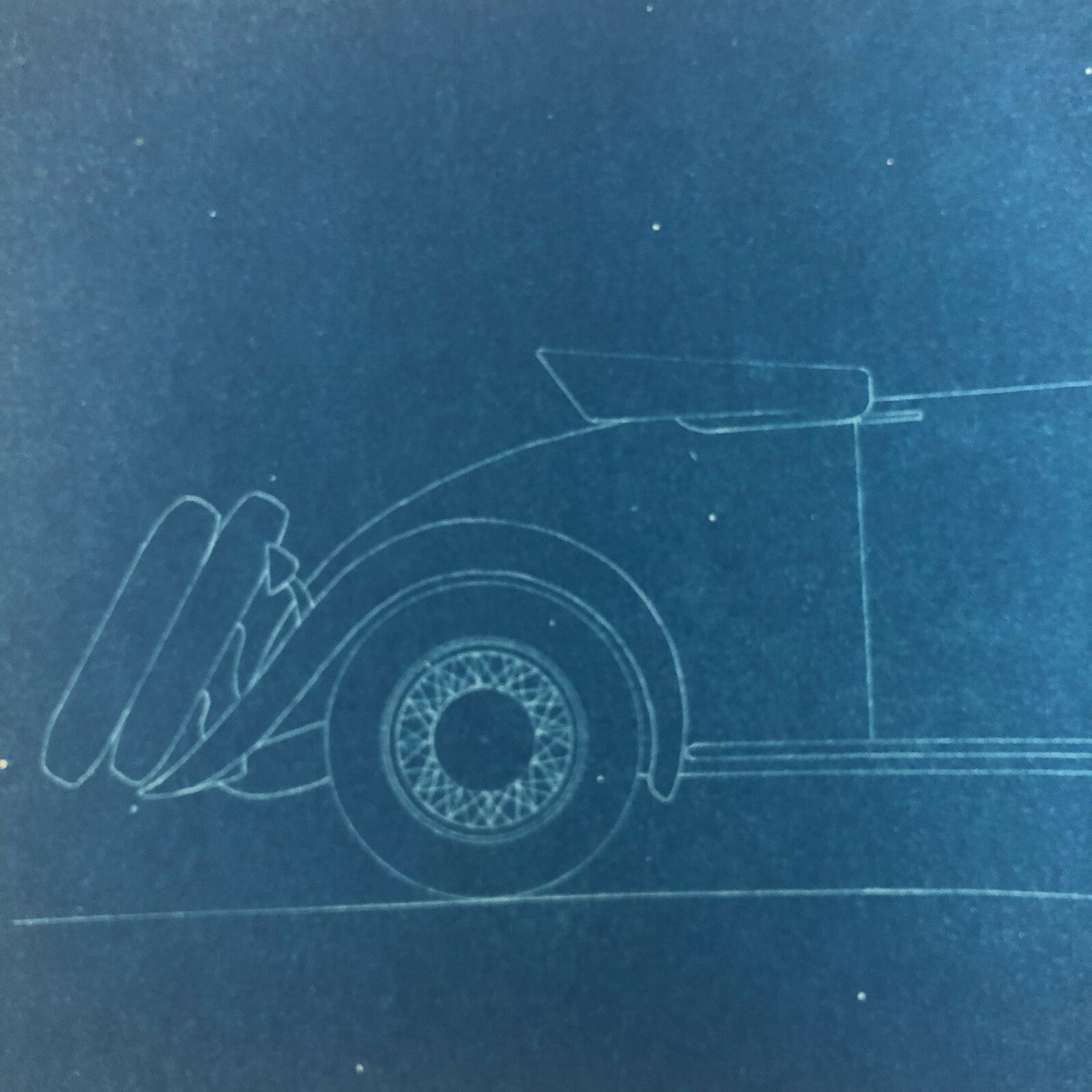 1930 Coachbuilder Car Design Blueprint Rendering Blue Print Coupe Cabriolet 