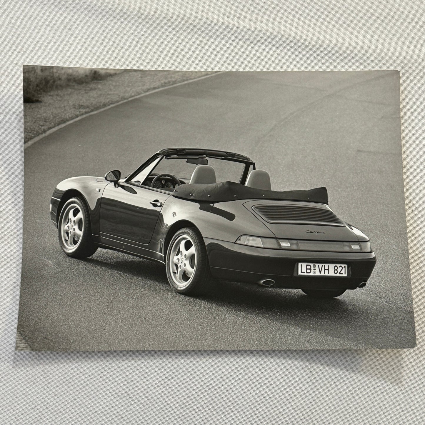 Porsche 911 Carrera Cabriolet Convertible Car Factory Press Photo Photograph