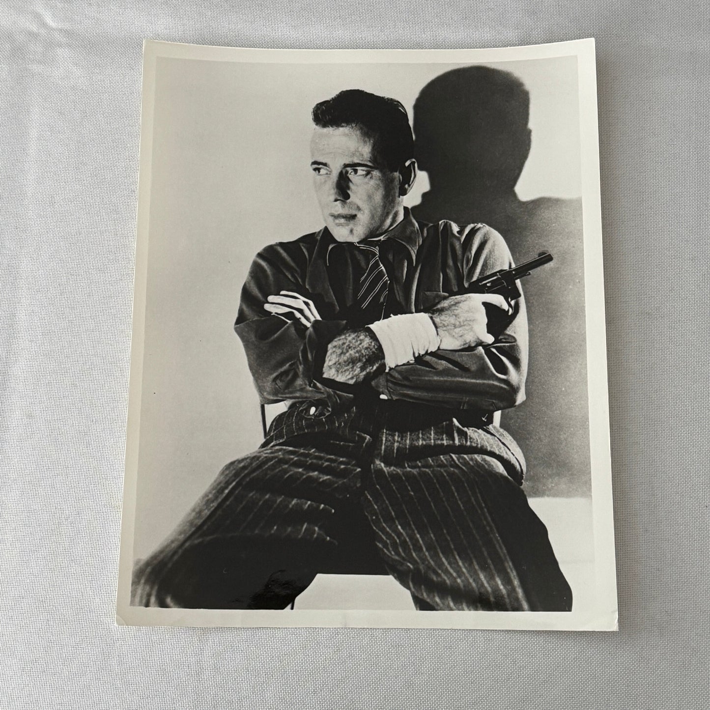 Vintage Movie Film Photo Photograph Actor with Gun Gangster Humphrey Bogart