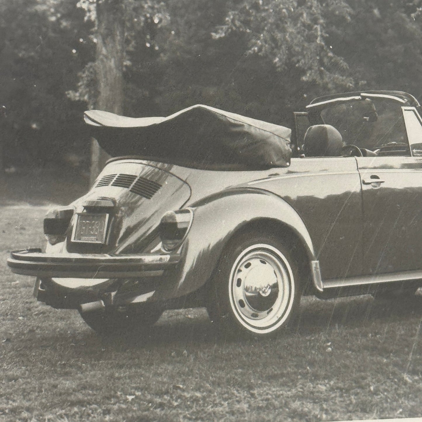 Vintage Volkswagen VW Beetle Convertible Bug Car Photo Photograph Print