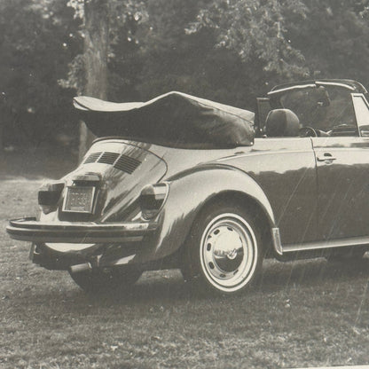 Vintage Volkswagen VW Beetle Convertible Bug Car Photo Photograph Print