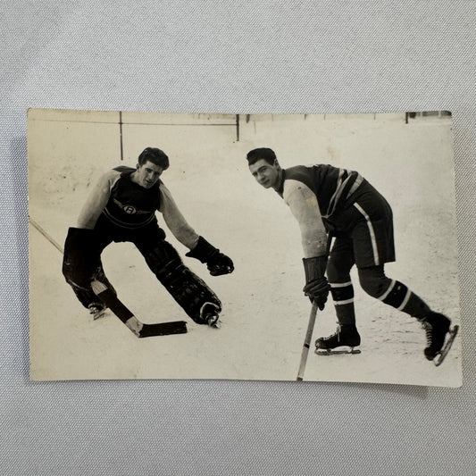 Antique Hockey RPPC Real Photo Postcard Post Card Amateur Team Players Goalie