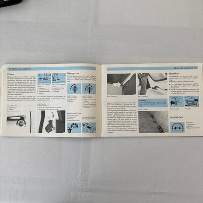 1988 Saab 900 Owners Manual Book Pouch Sedan Convertible Vintage Car SWEDISH