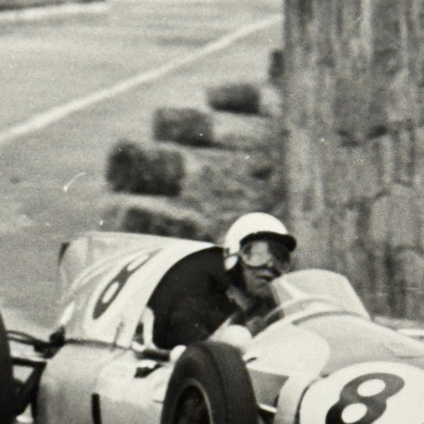 Vintage Racing Photo Photograph Olivier Gendebien Portuguese Grand Prix 1960