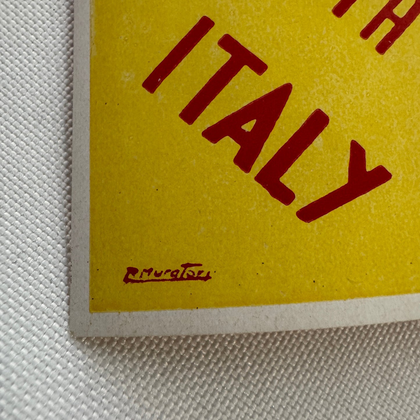 Vintage Travel Luggage Label Hotel Roma Porretta Terme Italy Italian