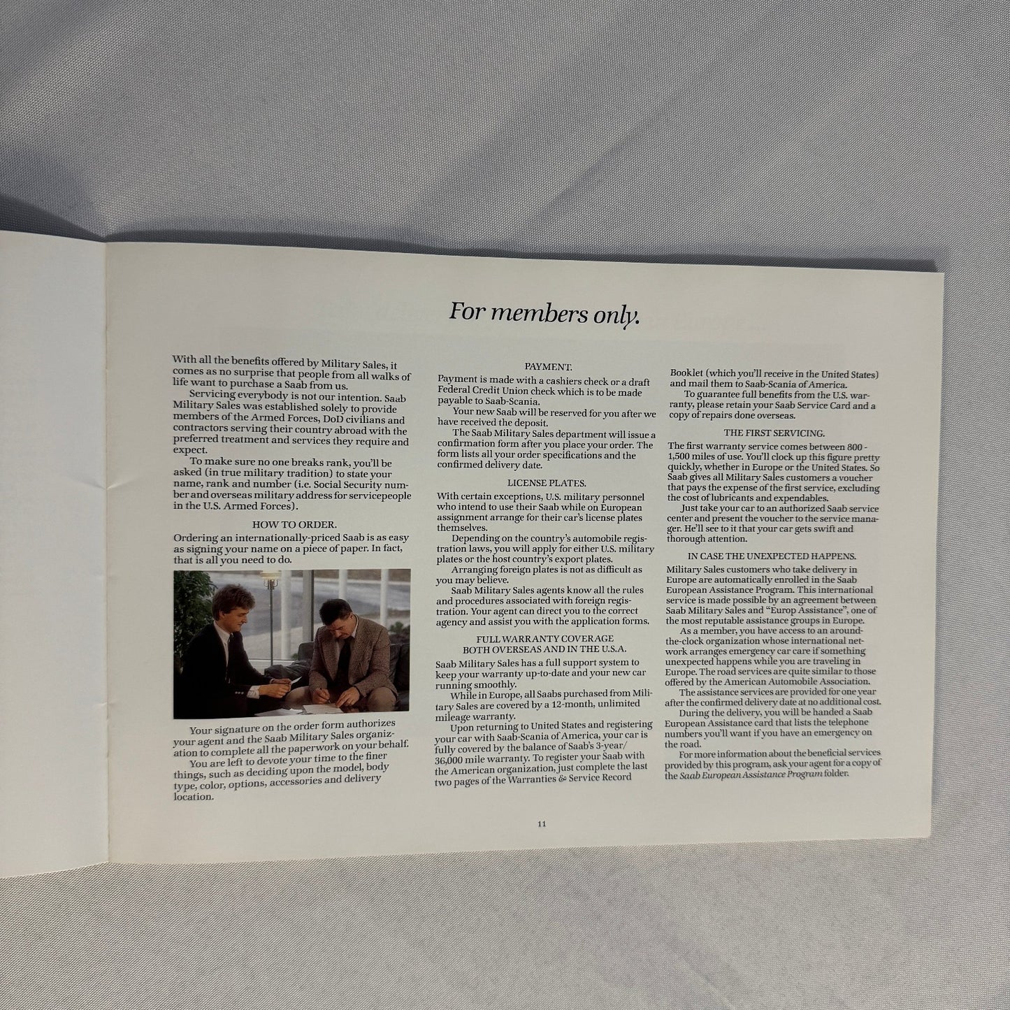 1988 Saab Military Sales Brochure Catalog Saab 900 Turbo 9000 900S Convertible