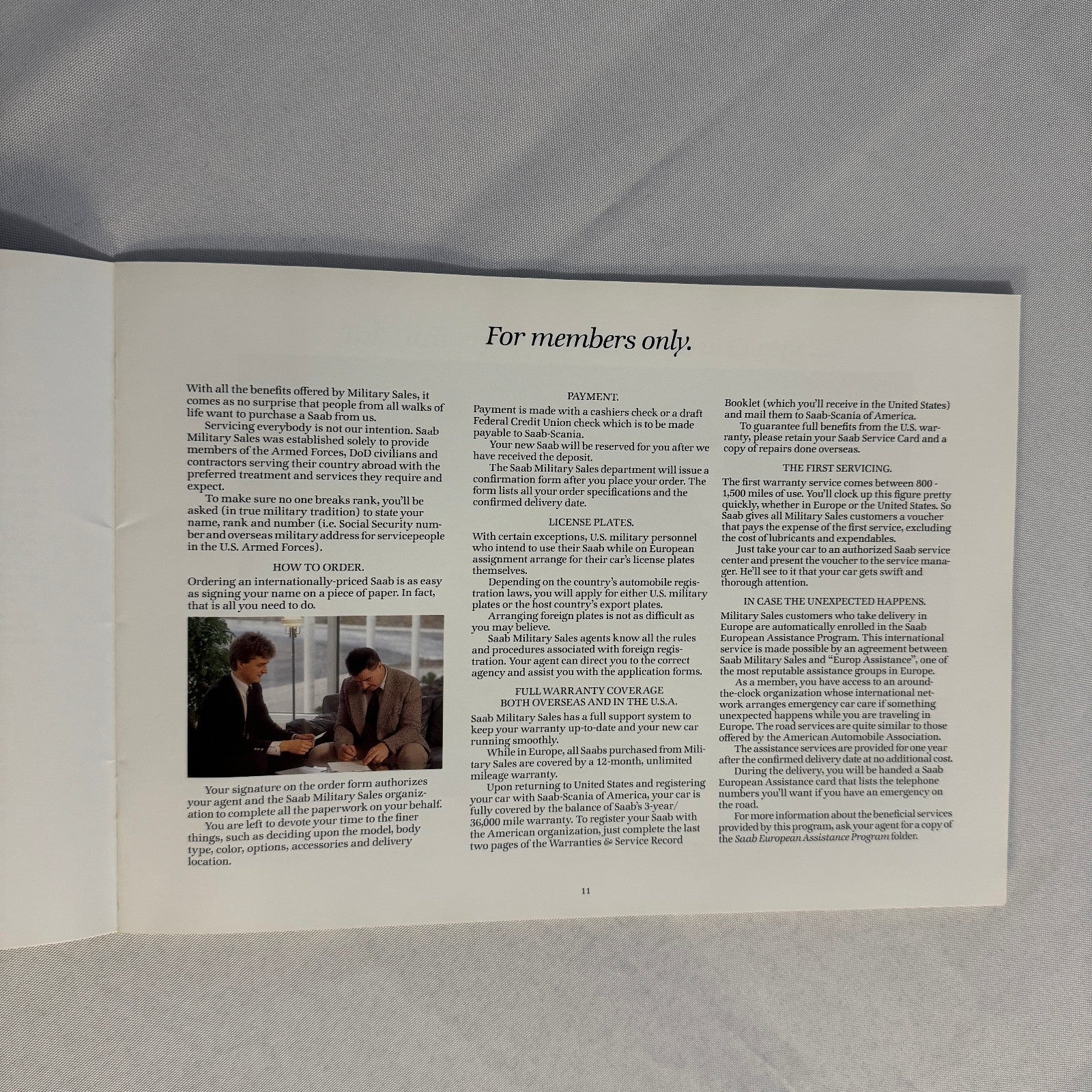 1988 Saab Military Sales Brochure Catalog Saab 900 Turbo 9000 900S Convertible