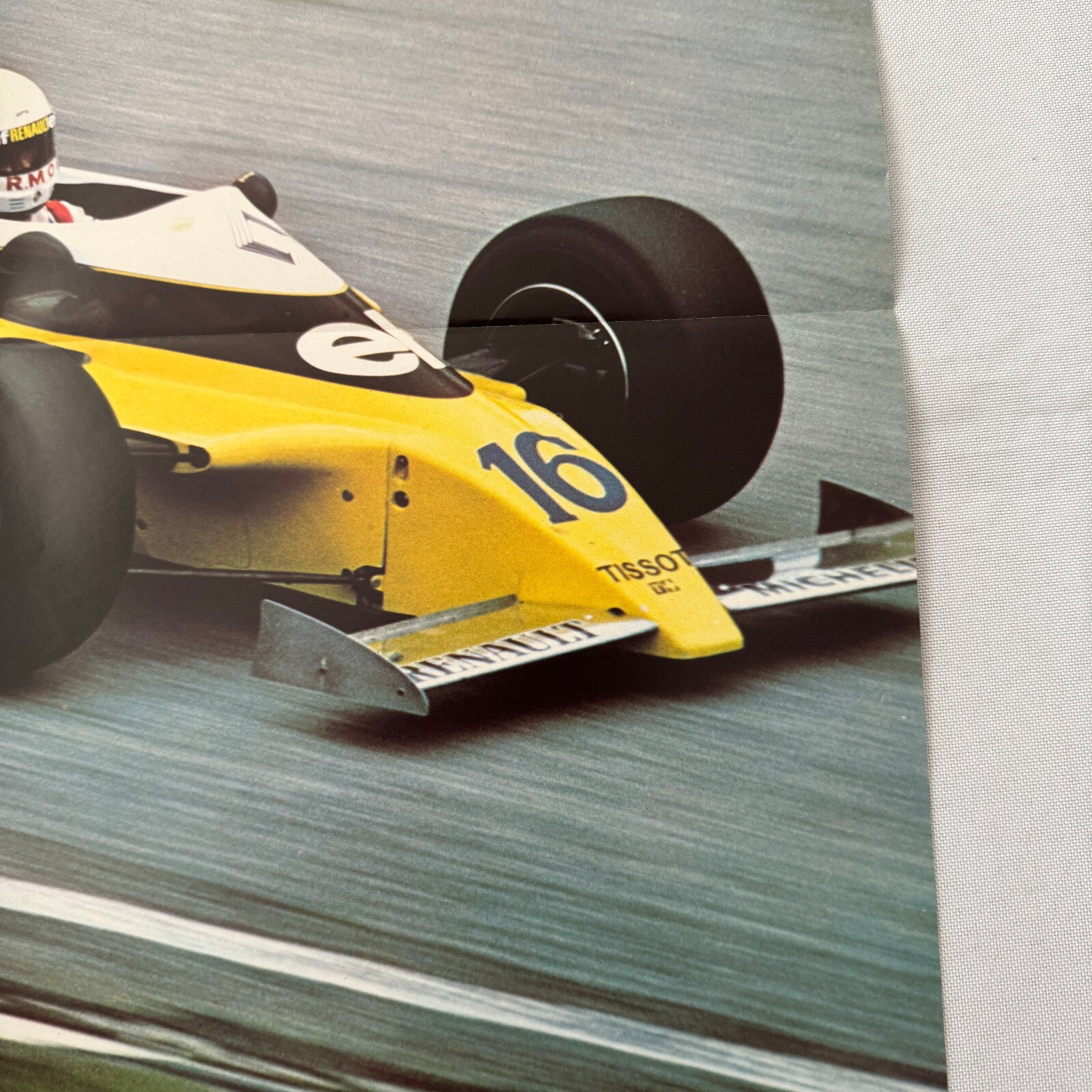 Vintage Renault ELF Racing Car Poster Rene Arnoux Renault RS 20