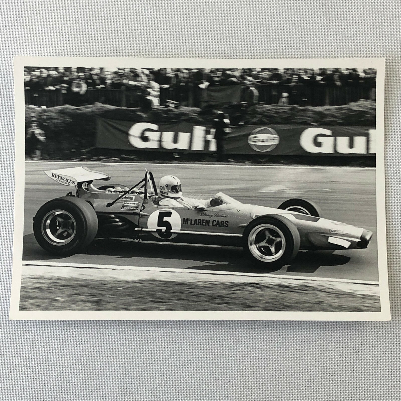 Vintage Racing Car Photo Photograph - Denny Hulme 1970 Race of Champions McLaren