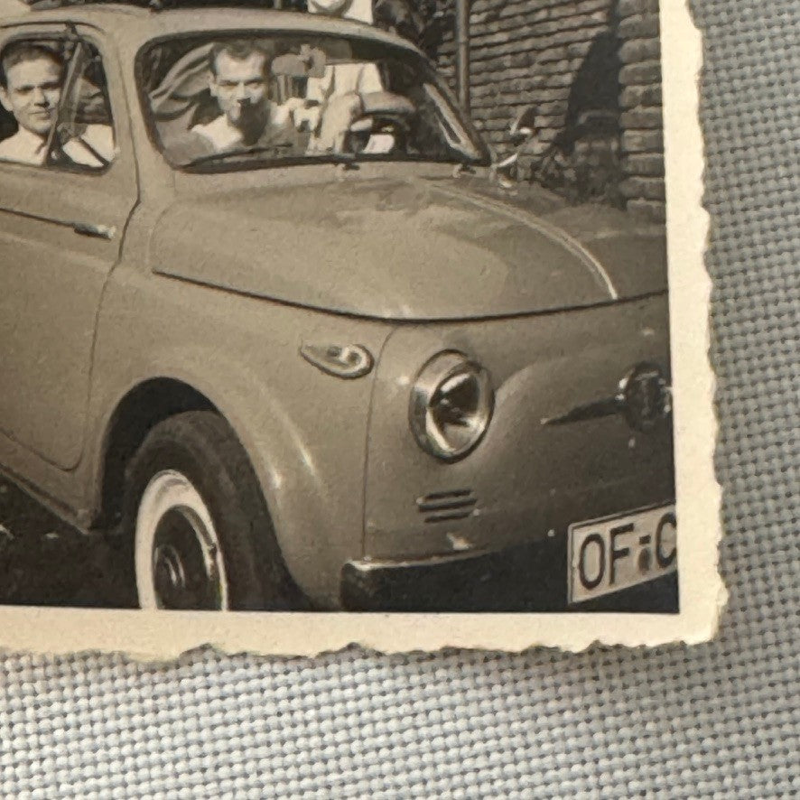 Vintage Fiat 500 Car Photo Photograph Print Snapshot